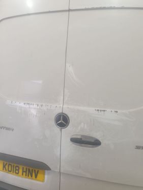 Click Here To Enlarge This Photo Of Mercedes Van dent & Scratch repair Nottingham by Scratchmaster 
