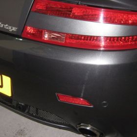 Aston Martin Bumper Scuff and Car Body Repair by Scratchmaster in Nottingham AFTER: Click Here To View Larger Image