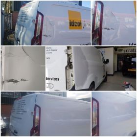 Van Body Repairs in Nottingham  BEFORE & AFTER by Scratchmaster: Click Here To View Larger Image